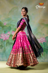 Impressive Pink Floral Banarasi Lehenga