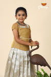 Girls Yellow Lemon Breeze Pavadai Sattai Designs