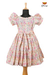 Summer Collection - Pink Hakoba Floral Frock For Girls !!!<strong></strong>