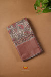 Grey Peach Floral Print Traditional Saree For Women's !!!