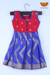 Girl Blue and Red Lighting Baby Frock 