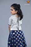 Kids Navy Blue Butterfly Lehenga 