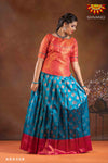 GirlsSky Blue Copper Pendant Pattu Pavadai |Langa