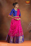 Girls Pink Elephant Border Lehenga !!!