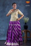 Girls Purple Millet Pattu Pavadai 