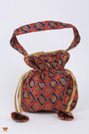 Handcrafted Potli Bag for Girls in Red 