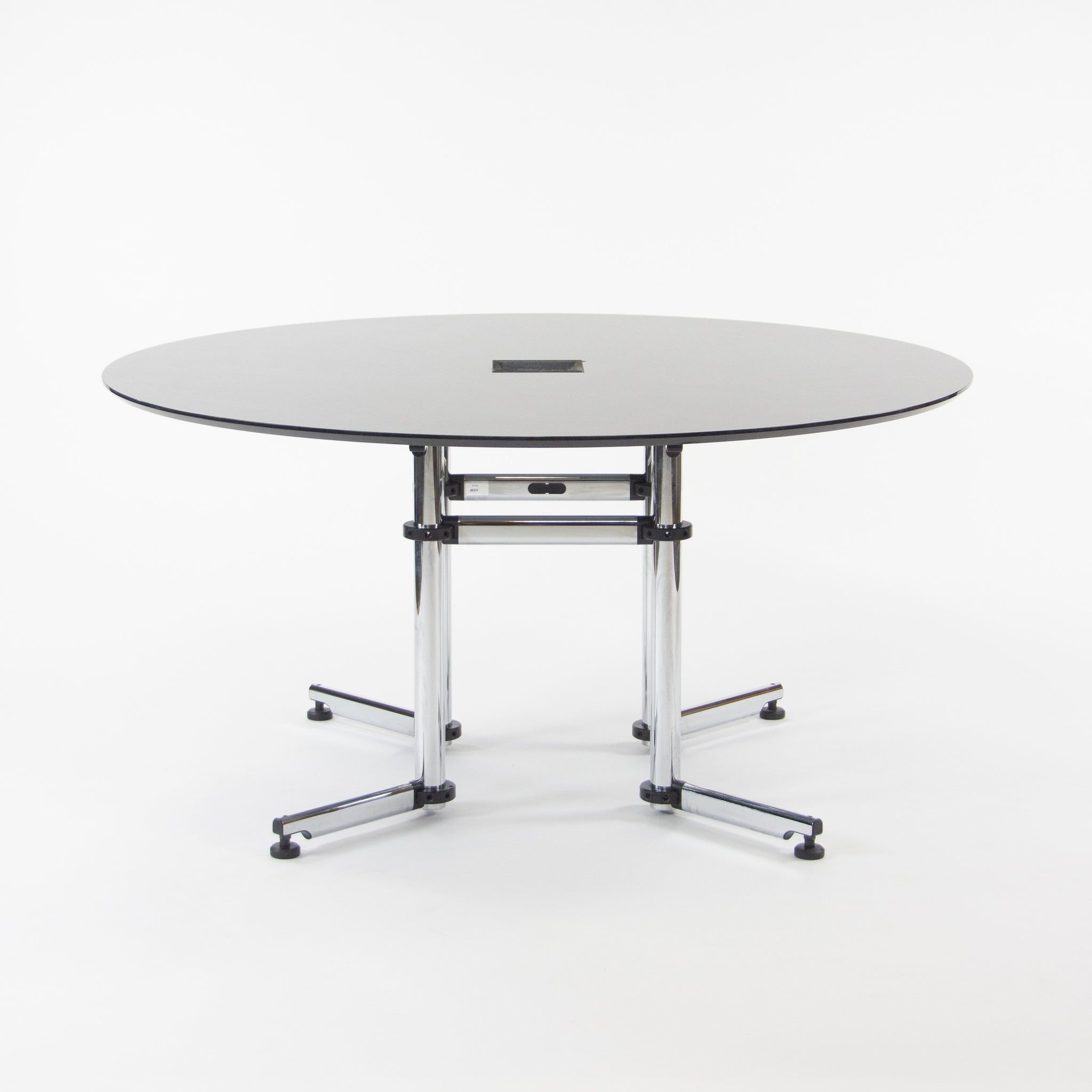 Kitos By Usm Haller 60 Inch Round Black Marble Meeting Conference