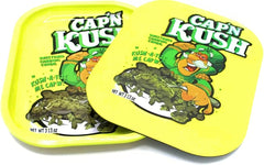 Cap'n Kush Rolling Tray With Magnetic Lid 7 x 5 Inch