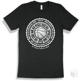 Your School Name Here Wildcats Basketball Supporters Union Design - Black T-Shirt