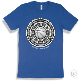 Your School Name Here Wildcats Basketball Supporters Union Design - True Royal T-Shirt
