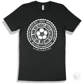 Your School Name Here Wildcats Soccer Supporters Union Design - Black T-Shirt