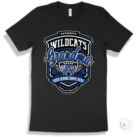 Wildcat Black T-Shirt - Authentic Grade A Plus Your School Name Here Wildcats Grandma Design