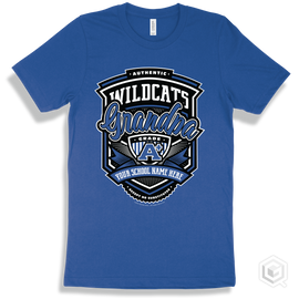 Wildcat True Royal T-Shirt - Authentic Grade A Plus Your School Name Here Wildcats Grandpa Design