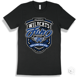 Wildcat Black T-Shirt - Authentic Grade A Plus Your School Name Here Wildcats Fan Design