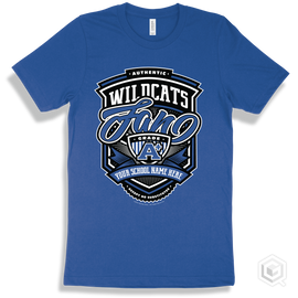 Wildcat True Royal T-Shirt - Authentic Grade A Plus Your School Name Here Wildcats Fan Design