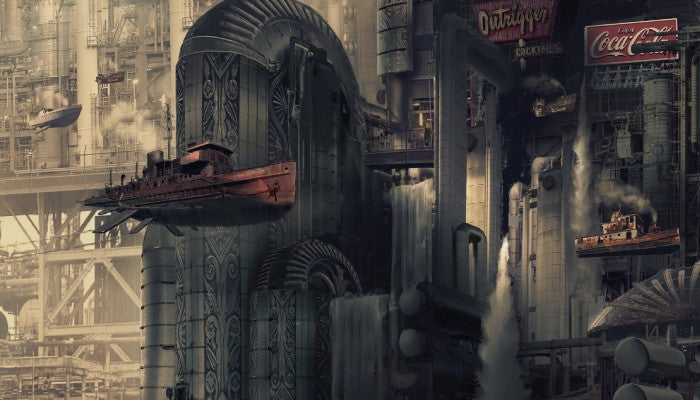 dieselpunk city