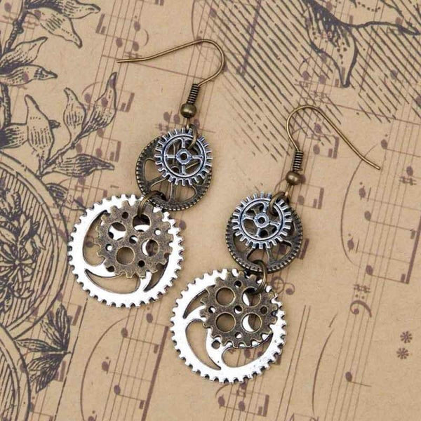 steampunk industrial earrings