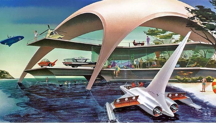 retro futuristic world