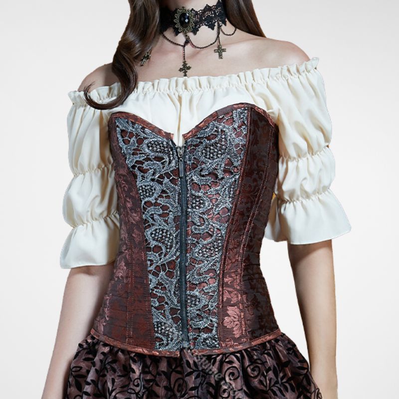 Steampunk jacquard corset