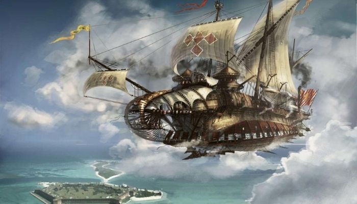 steampunk airship