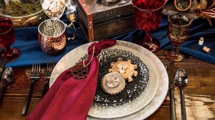 steampunk wedding centerpieces