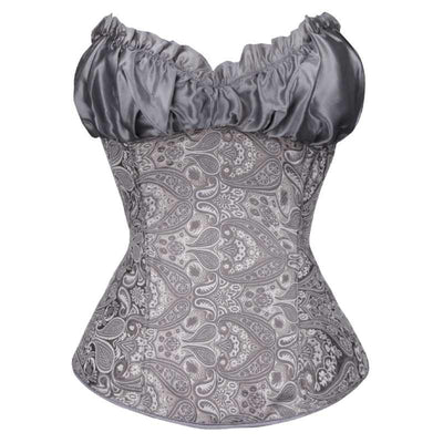 Brglopf Steampunk Corset Dresses Renaissance Corset Dress for Women Sexy  Strapless Lace Short Skirts Gothic Vintage Medieval Bodice Corsets Costumes(Dark  Gray,S) 