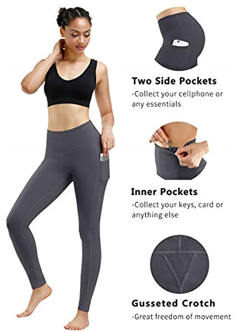 2 Pack High Waist Yoga Pants with Pockets – EILSHOJI
