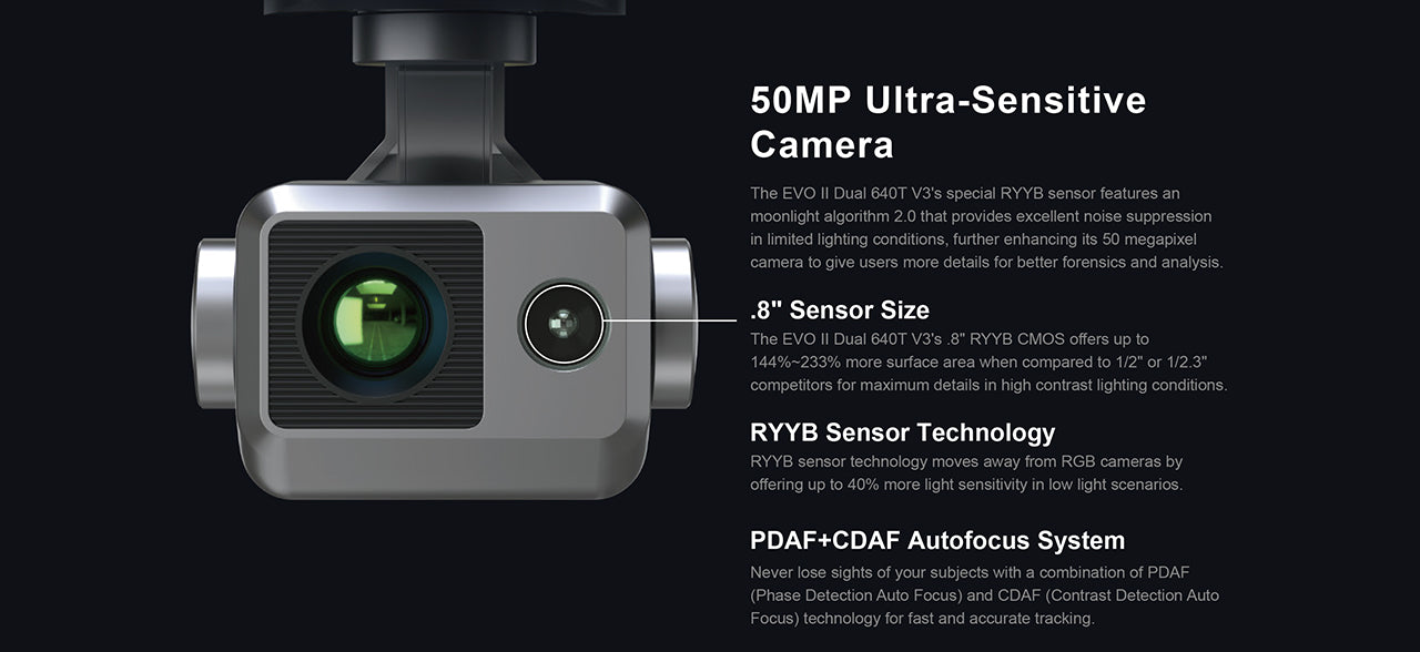 50-MP ultra-sensitive visual camera