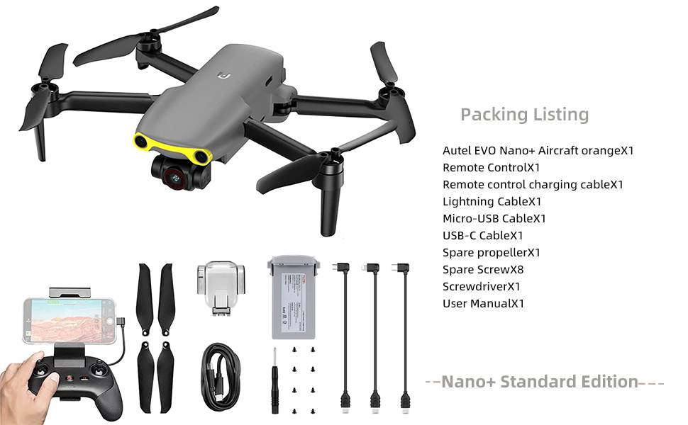 Autel Nano+ Drones Standard Package List