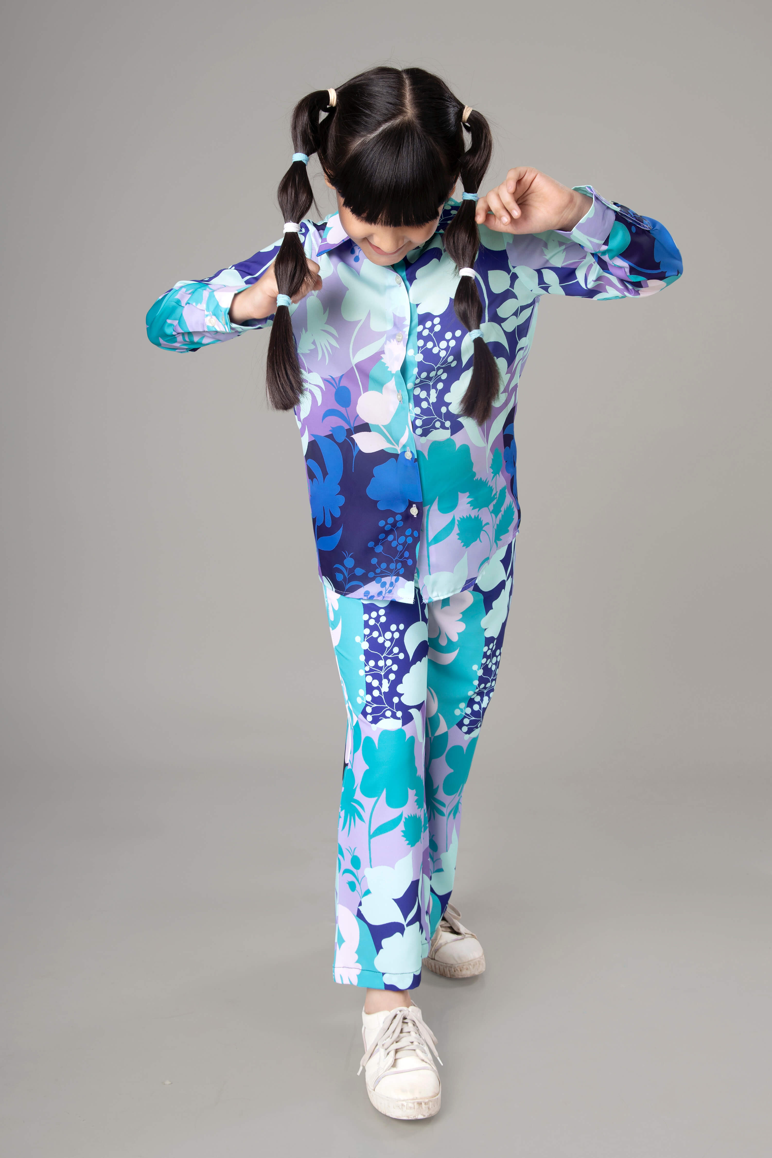 Floral Shirt and Bottom Co-Ord Set For Girls –