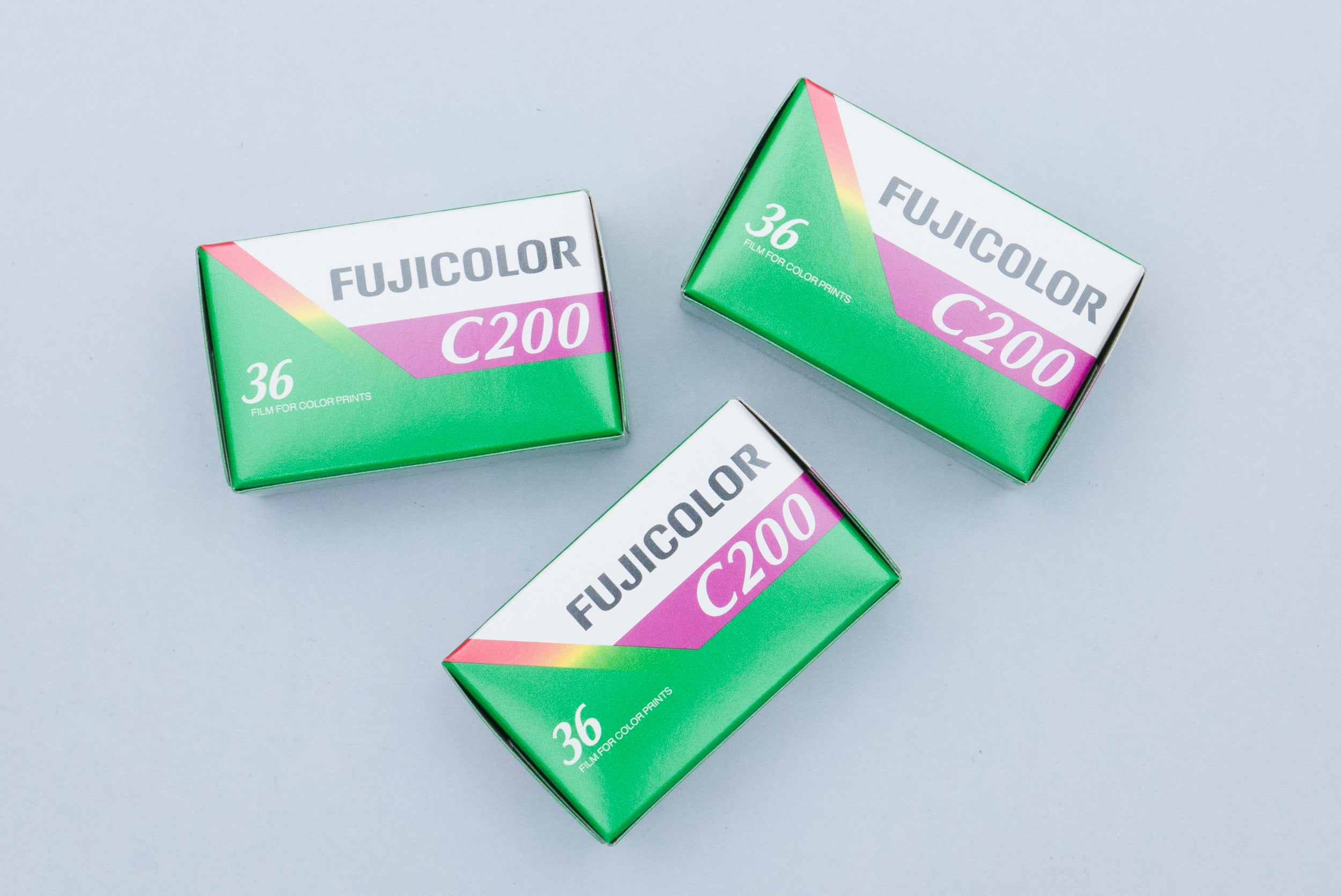 3 rolls Fuji Fujicolor C200 35mm 36exp Colour Negative Photo Film