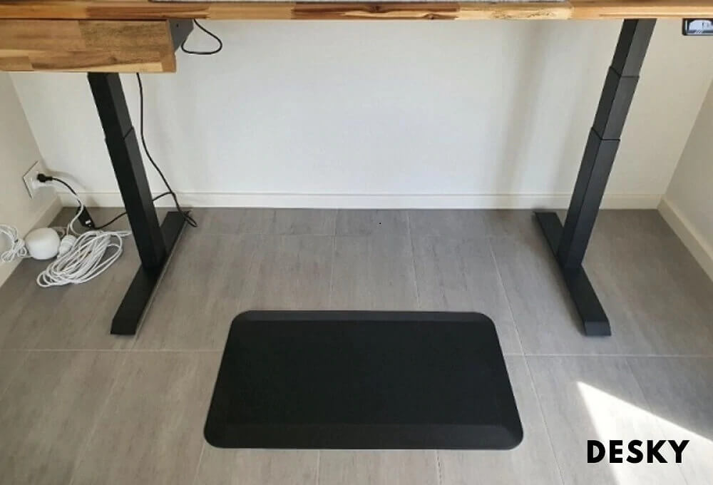 Anti fatigue mat under sit stand desk
