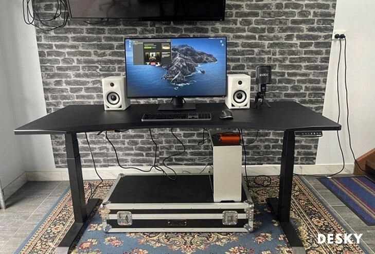 dual gaming sit stand desk