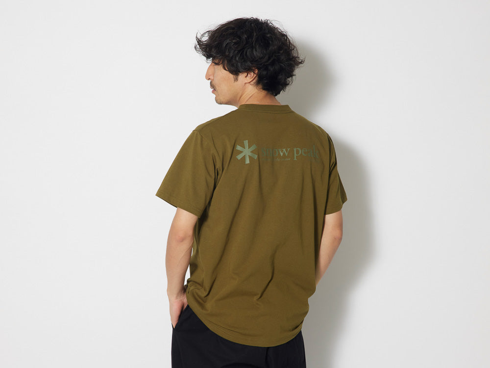 SNOW PEAK LOGO T-SHIRT - OLIVE