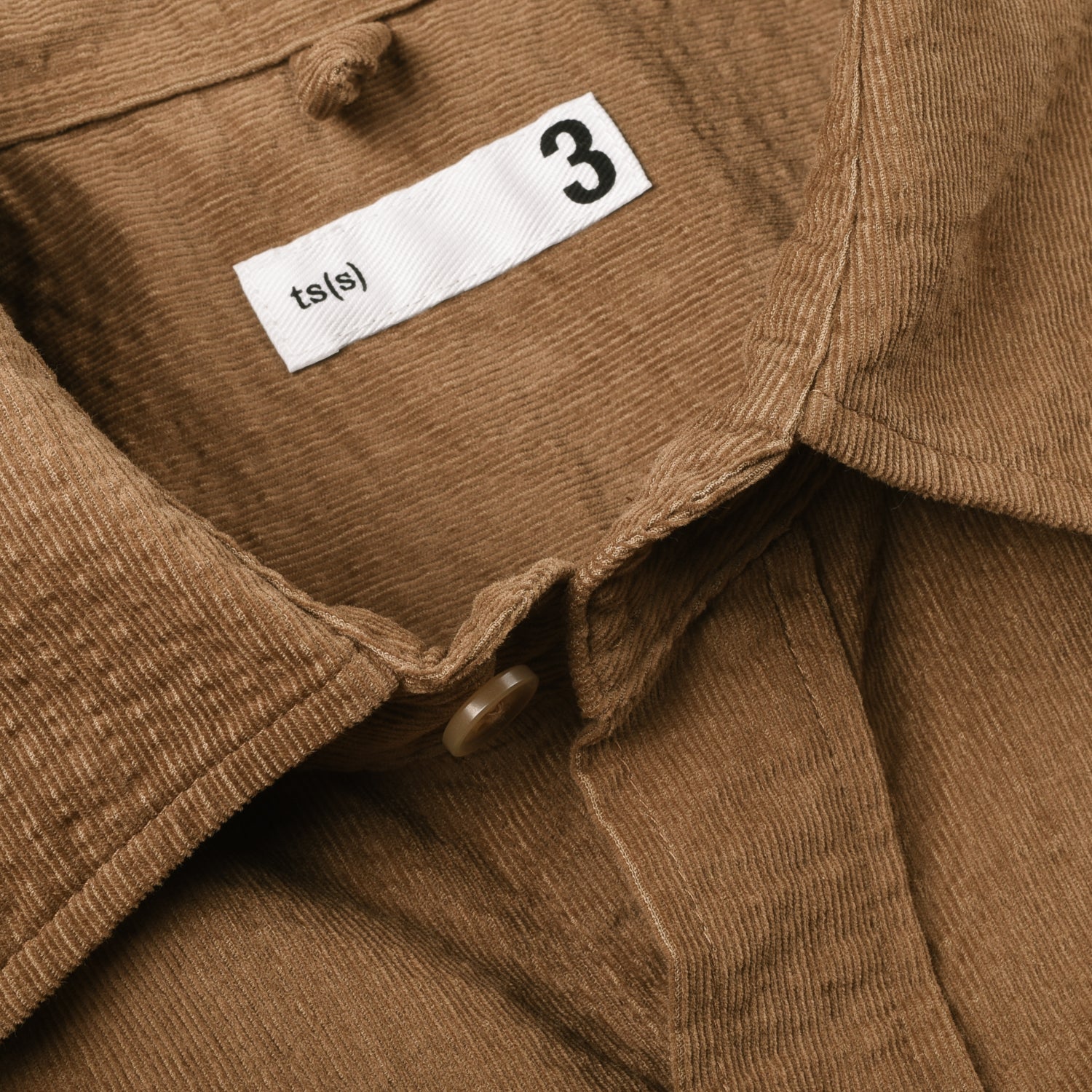 TS(S) ASYMMETRIC POCKET WORK SHIRT - KHAKI CORDUROY