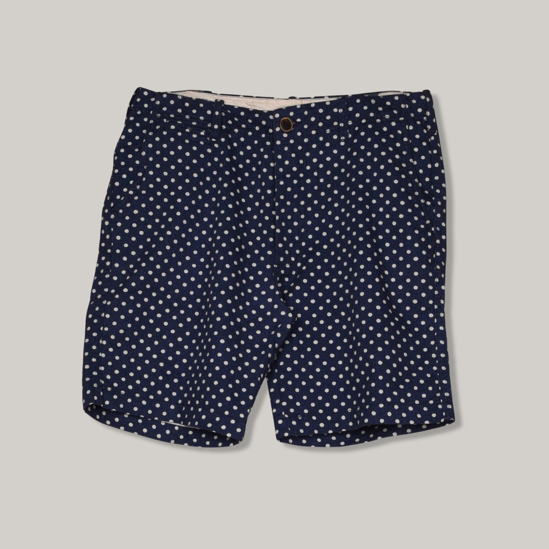 USED THREE OVER ONE HOWARD SHORTS - NAVY/ POLKA DOT