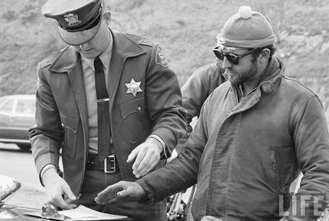 Motorcycle Gang Member Wearing an N1 Deck Jacket