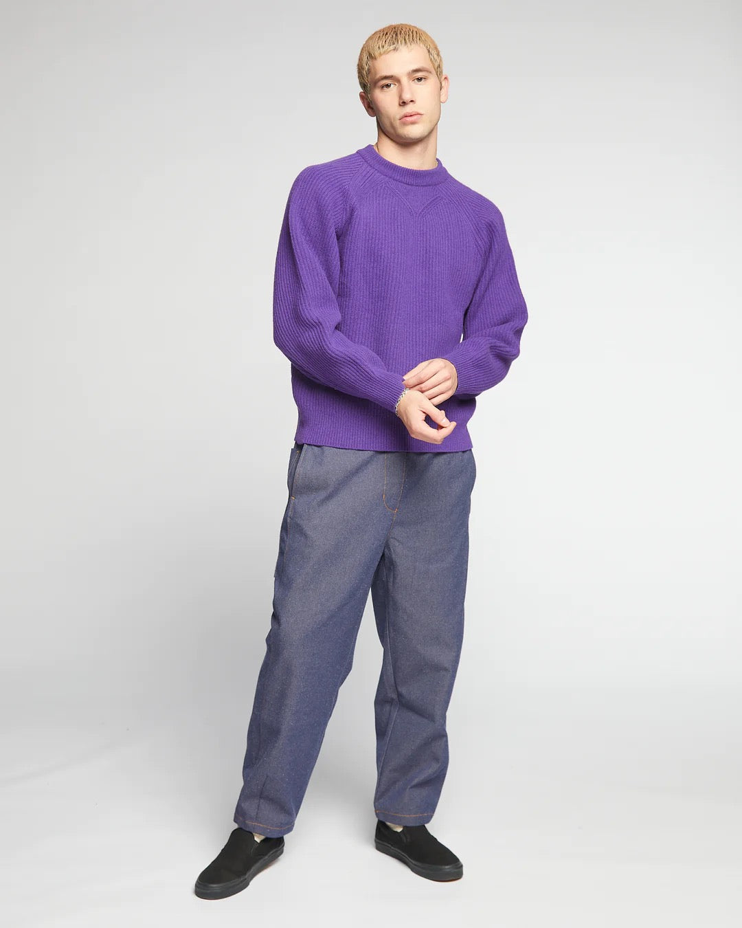 EAT DUST CREW NECK SWEATER - DELTA VIOLET