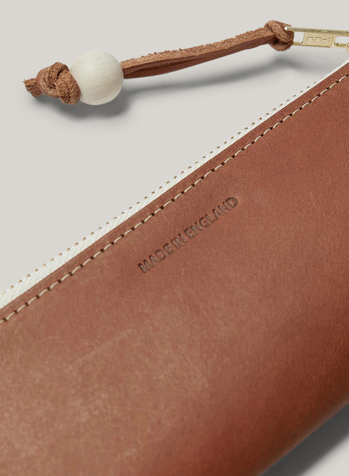 NIGEL CABOURN LEATHER PENCIL CASE - TAN