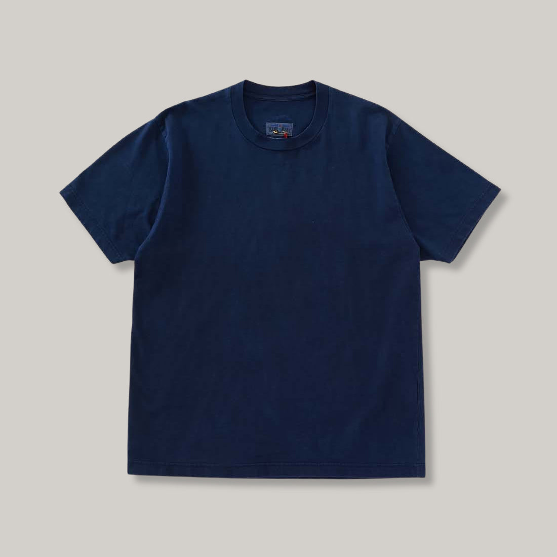 BLUE BLUE JAPAN KNITTED ORGANIC HAND DYED HIGH GUAGE CLUB SS TEE - INDIGO