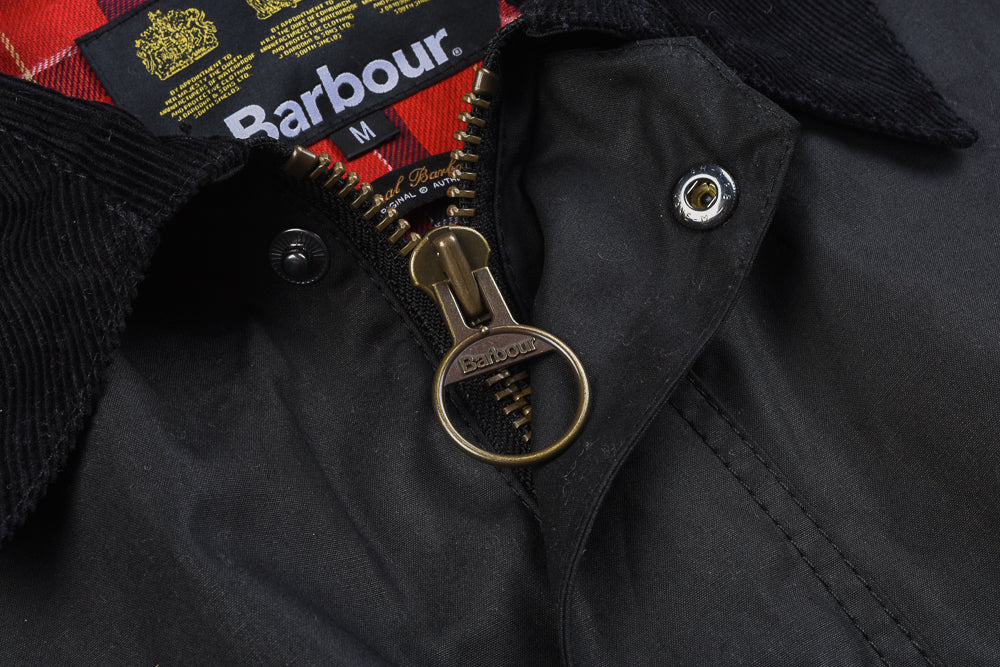 BARBOUR ASHBY WAXED JACKET - BLACK