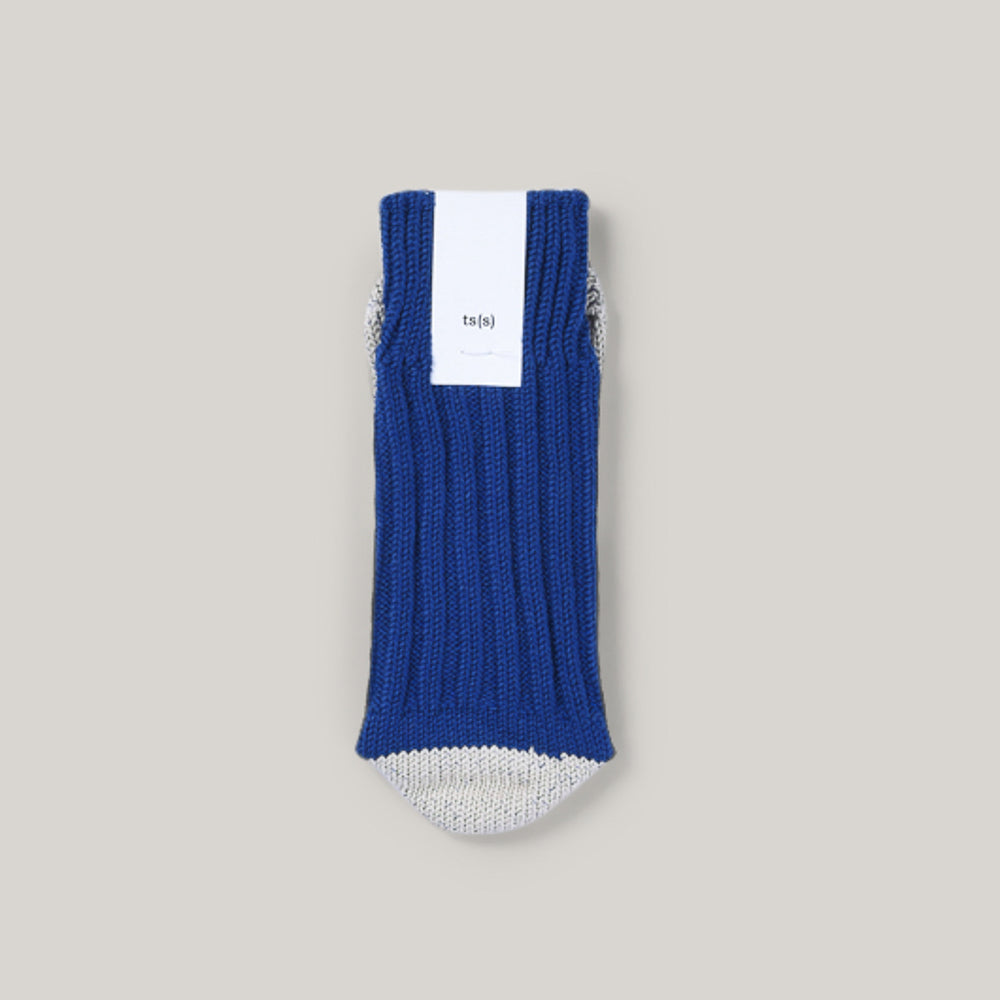 TS(S)  UNPAIRED COTTON RIB SOCK (SINGLE) - ROYAL BLUE