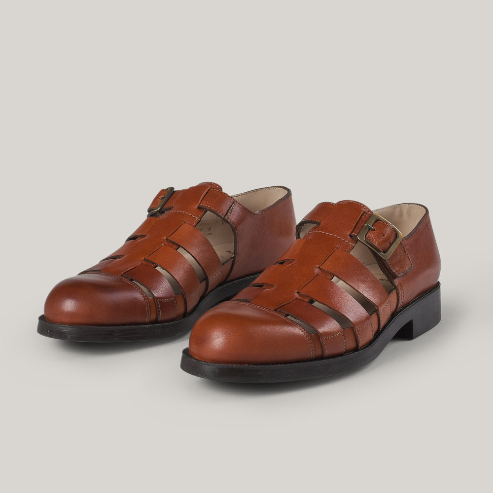 KLEMAN DIMORI OAK SHOE - BRIQUE