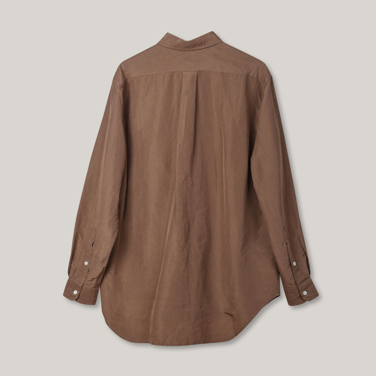 LENO BUTTON DOWN SHIRT - BROWN