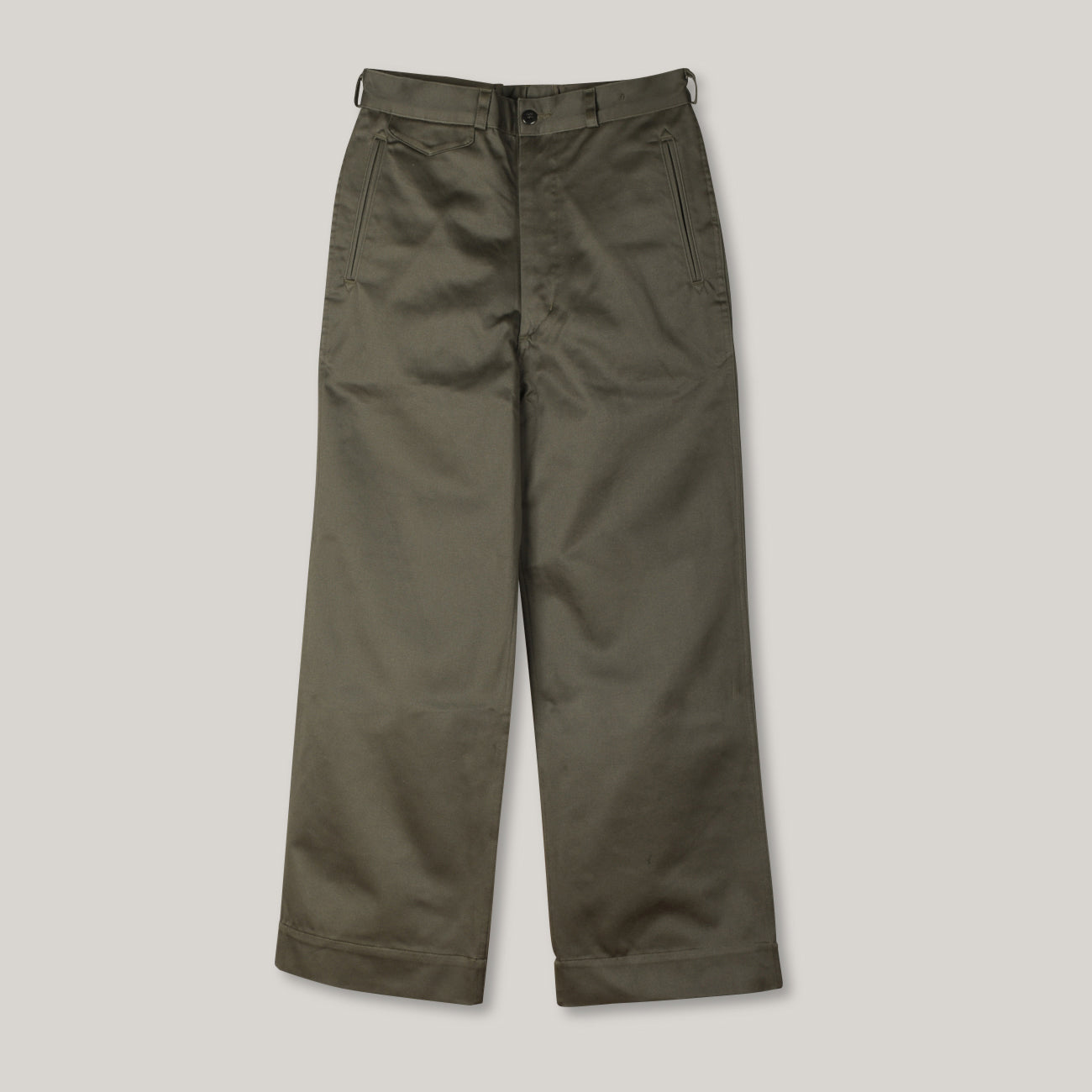 MONITALY CHINO PANTS - VANCLOTH SATEEN OLIVE