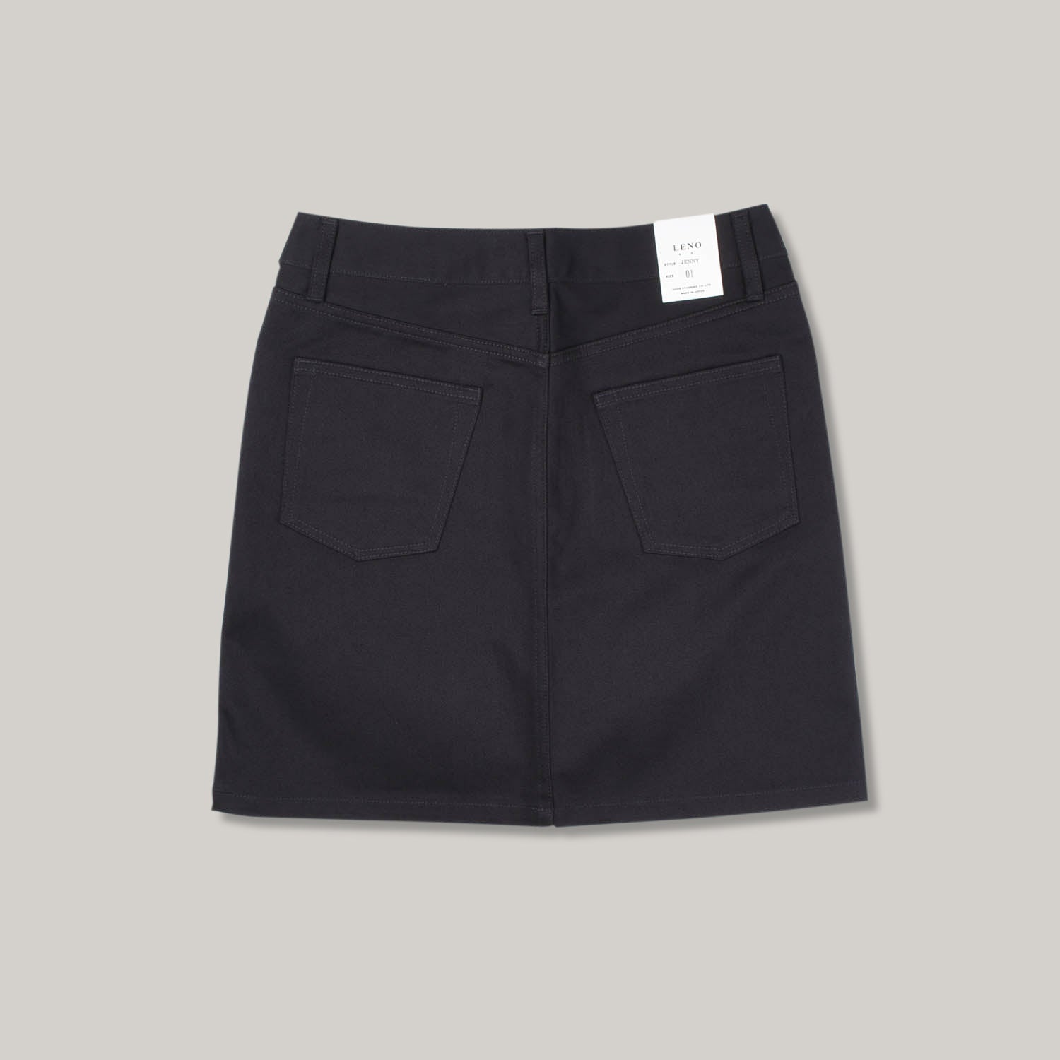 LENO JENNY TWILL SKIRT - CHARCOAL