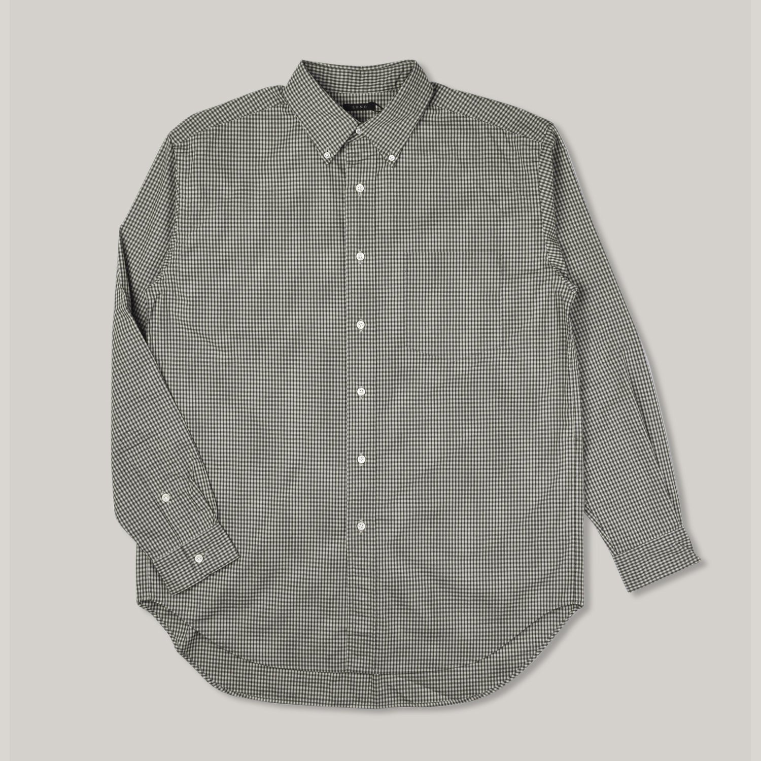 LENO BUTTON DOWN SHIRT - BLACK