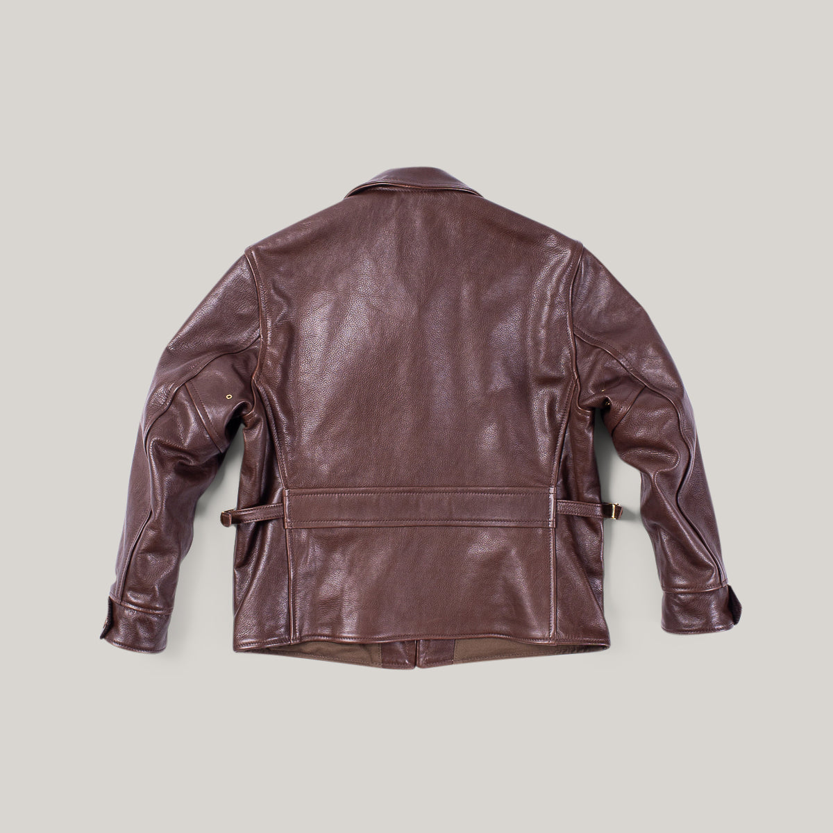 AERO LEATHER CUSTOM PLAINSMAN JACKET - SEAL VICENZA