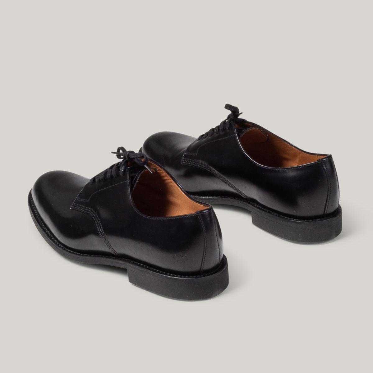 SANDERS MILITARY DERBY SHOE - BLACK