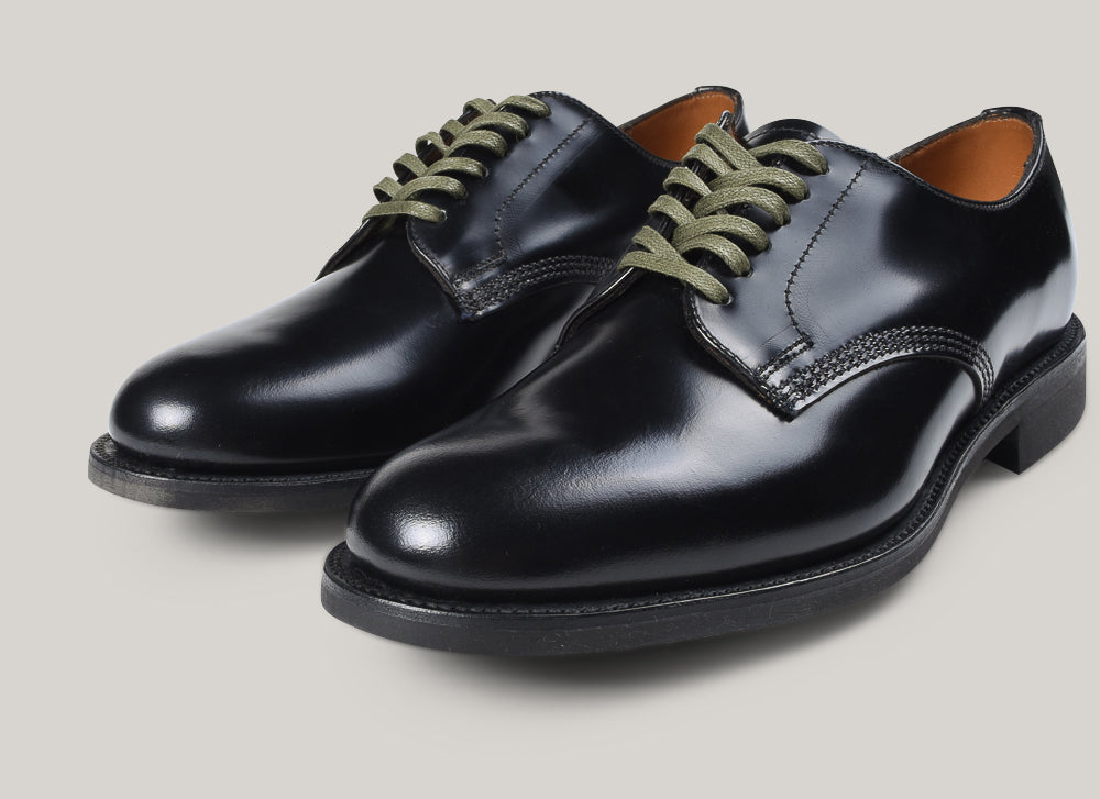 SANDERS FEMALE MILITARY DERBY SHOE - BLACK